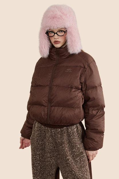 Short Thickened White Duck Down Jacket