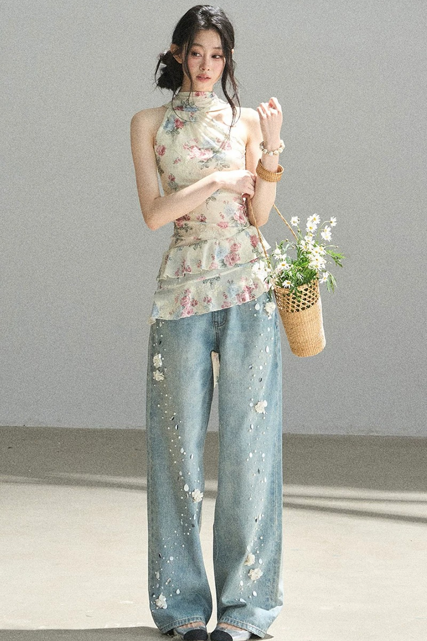 Floral Off-Shoulder Summer Dress Set-Up