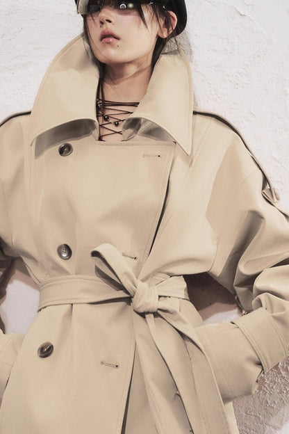 Classic Stand-Up Collar Trench Coat