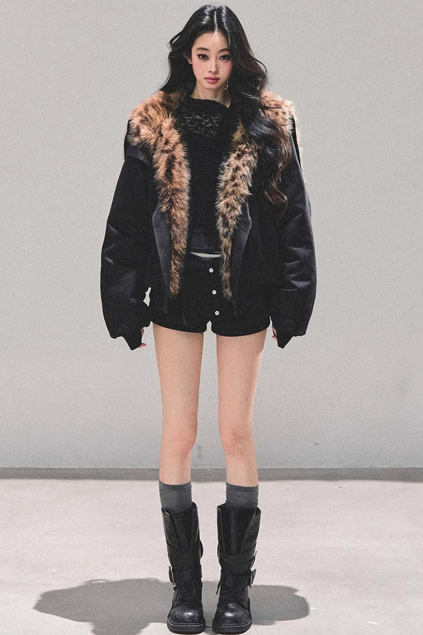 Black Autumn A-Line Shorts