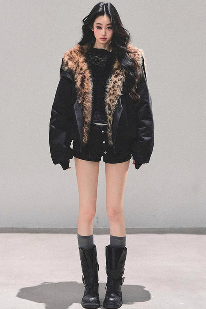 Black Autumn A-Line Shorts