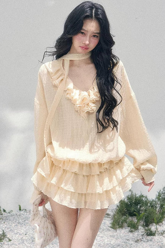 Evening Breeze French Dress Set