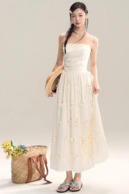 Coastal Floral Halter Dress