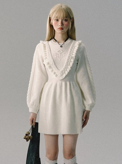 Waist-knitted dress