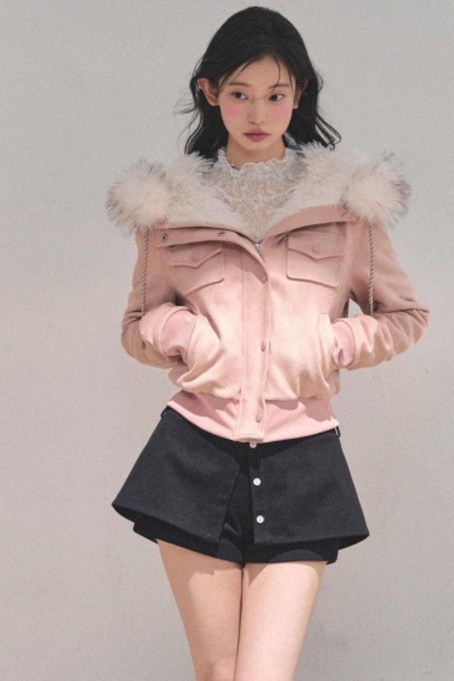 Winter Plush Hooded Coat