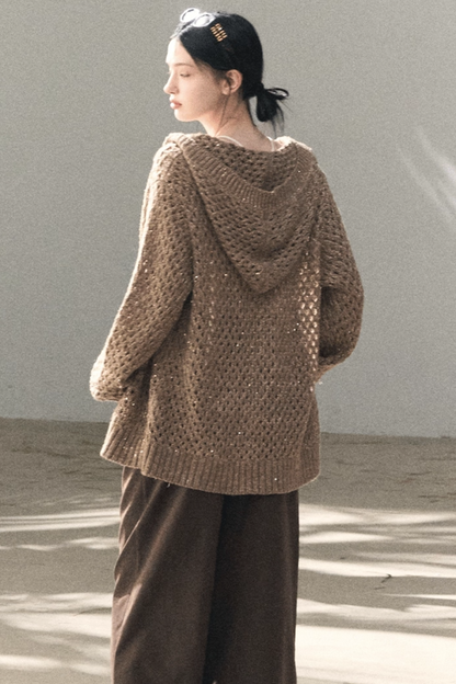 Lange Hose aus plissiertem Mikro-Samt