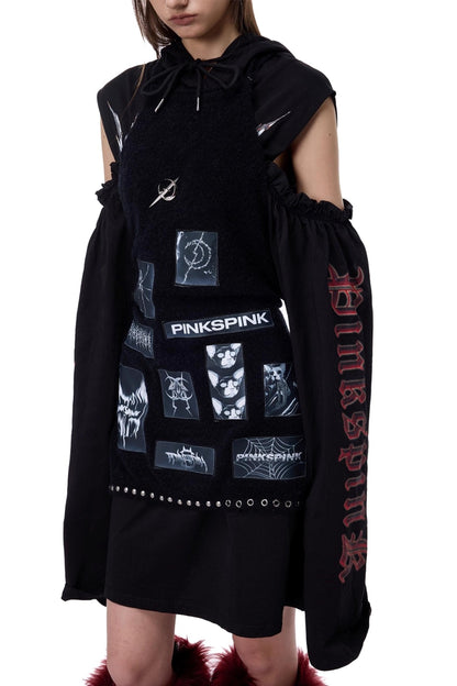 Electric Moon Off-Shoulder Dress