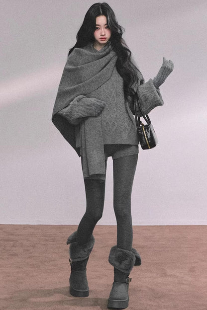 Zurich Knit Sweater Shorts Set-Up