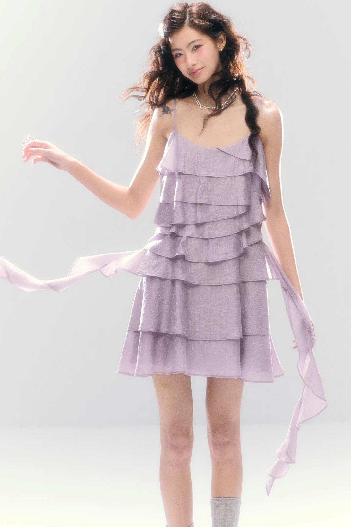 Three-Dimensional Ruffle Dress