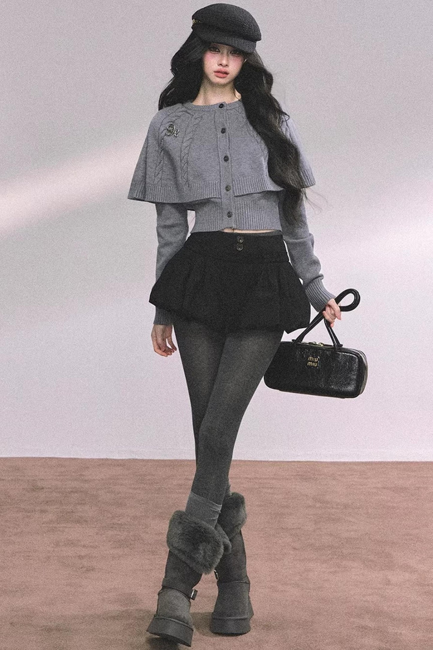 Cable Knit Cape Sweater