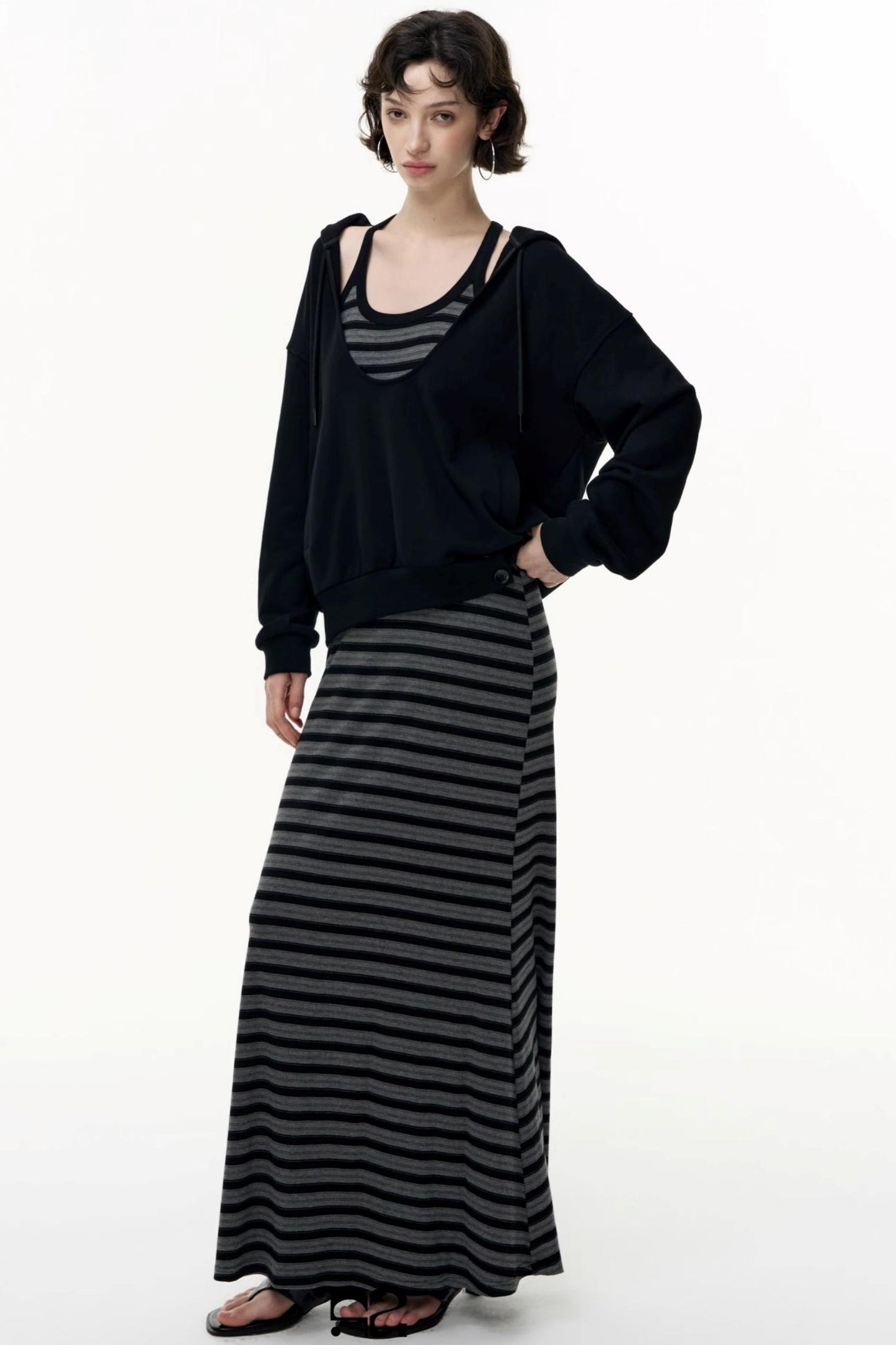 Autumn Striped Camisole Dress