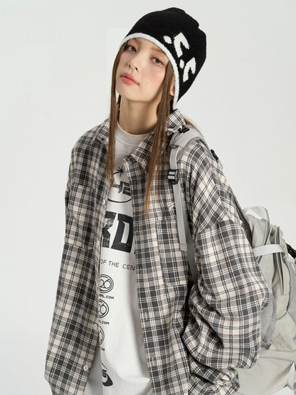 Couple Hip Hop Graffiti Plaid Set-Up