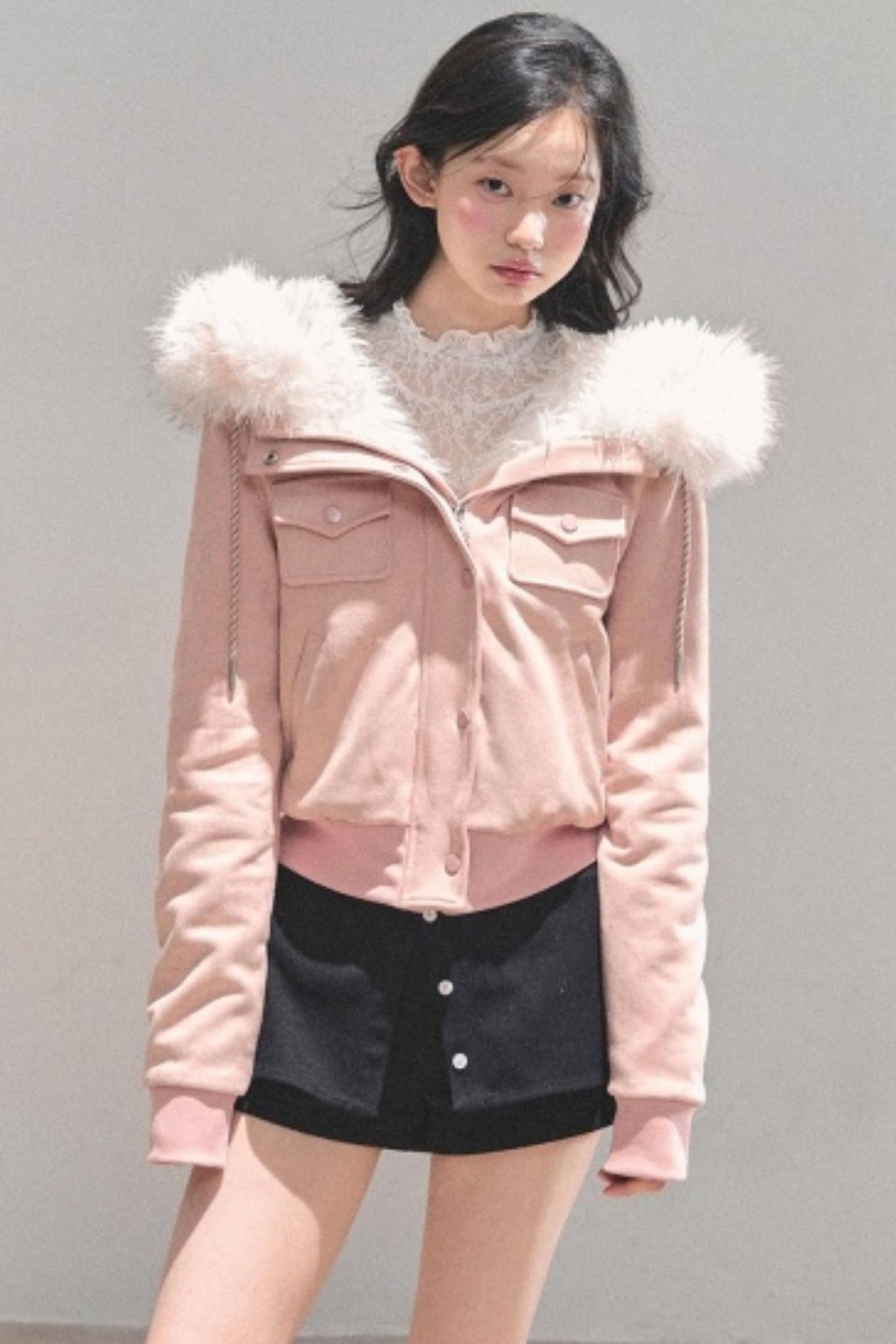 Winter Plush Hooded Coat