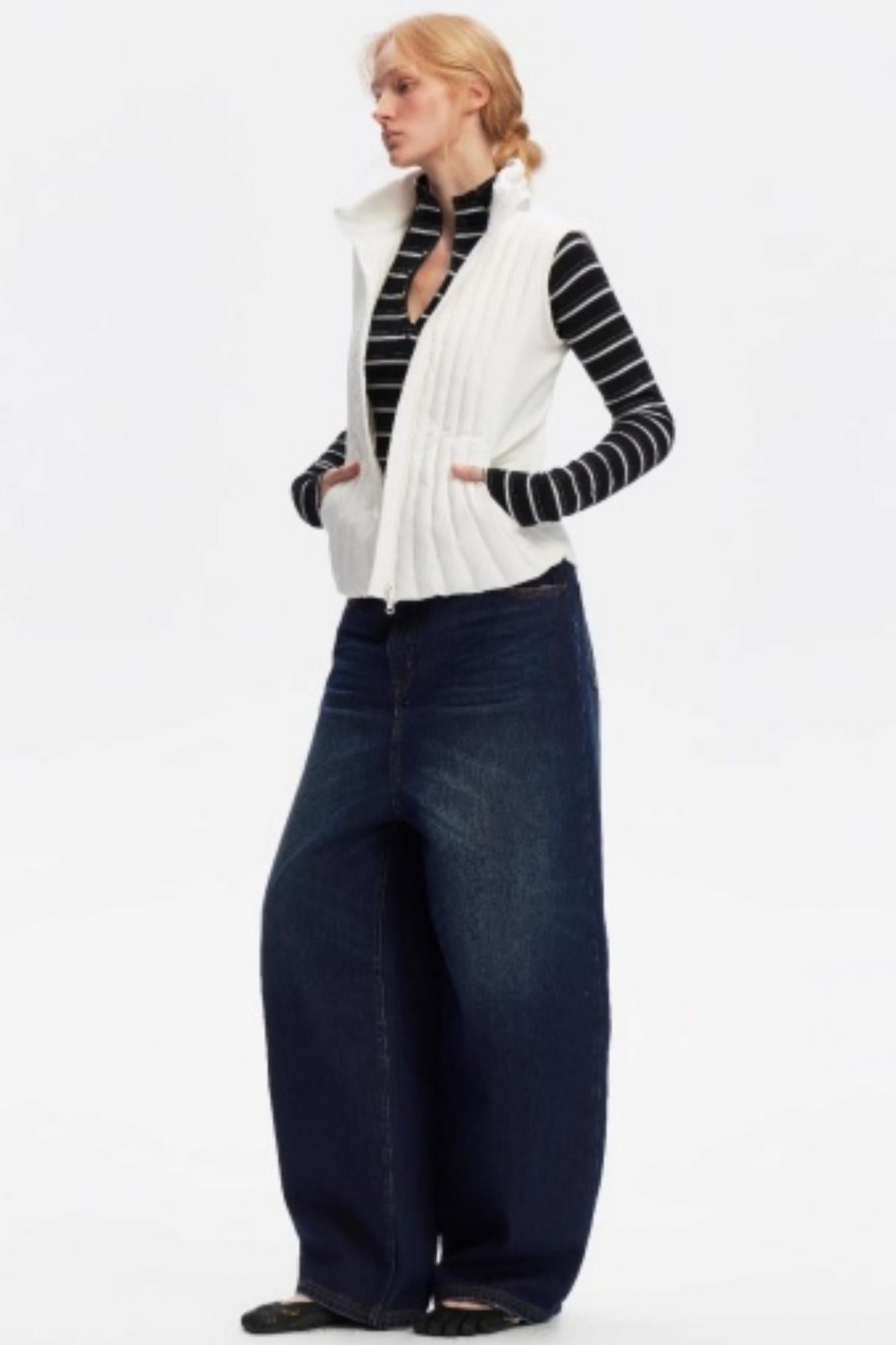 Vintage Striped Slim Knit Top