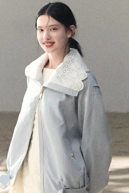 Wool Blend Embossed Floral Dress