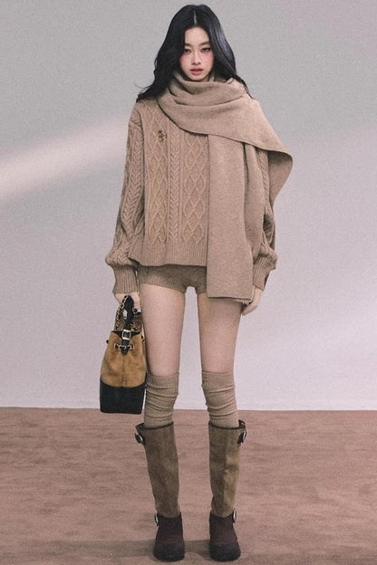 Zurich Knit Sweater Shorts Set-Up