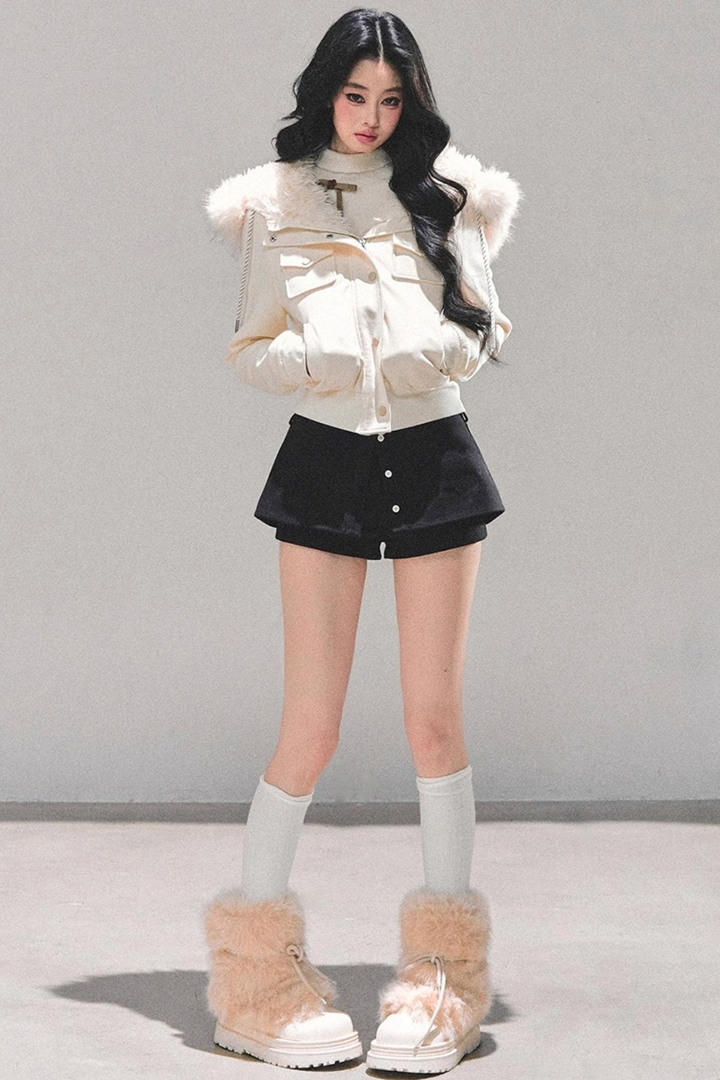 Black Autumn A-Line Shorts