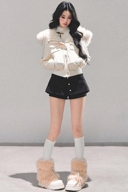 Black Autumn A-Line Shorts