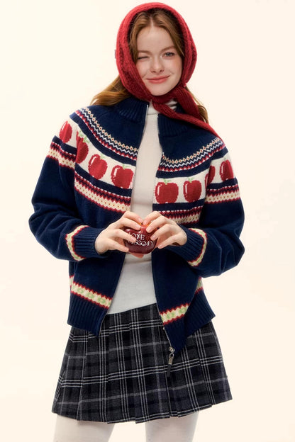 Retro Plaid Wool Skirt