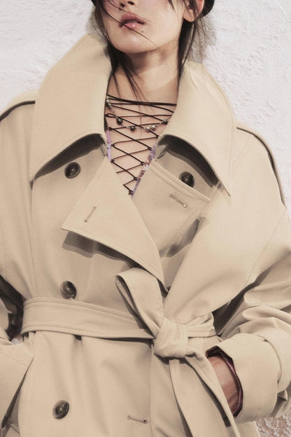 Classic Stand-Up Collar Trench Coat