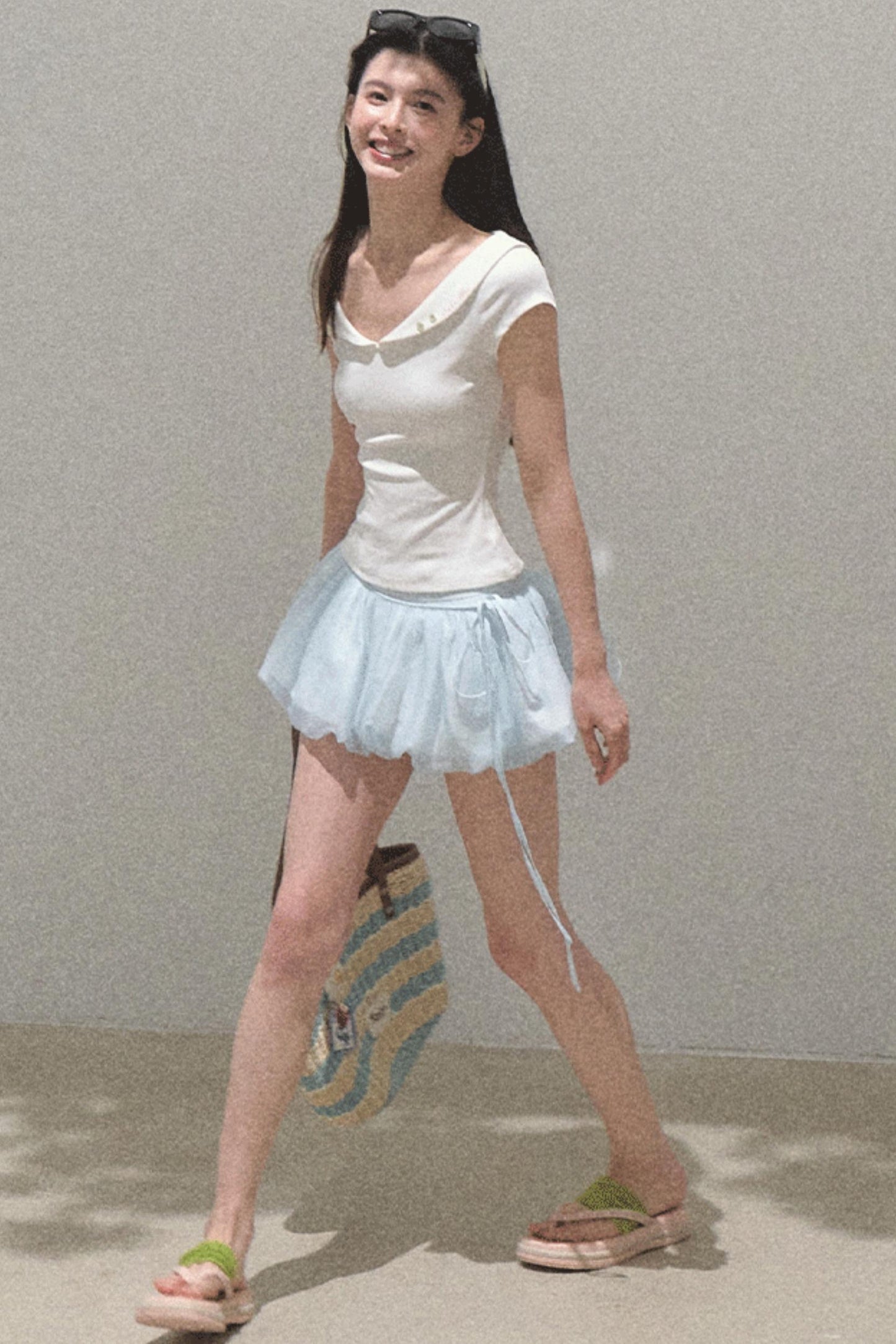 Floral Peplum Culottes Skirt Set