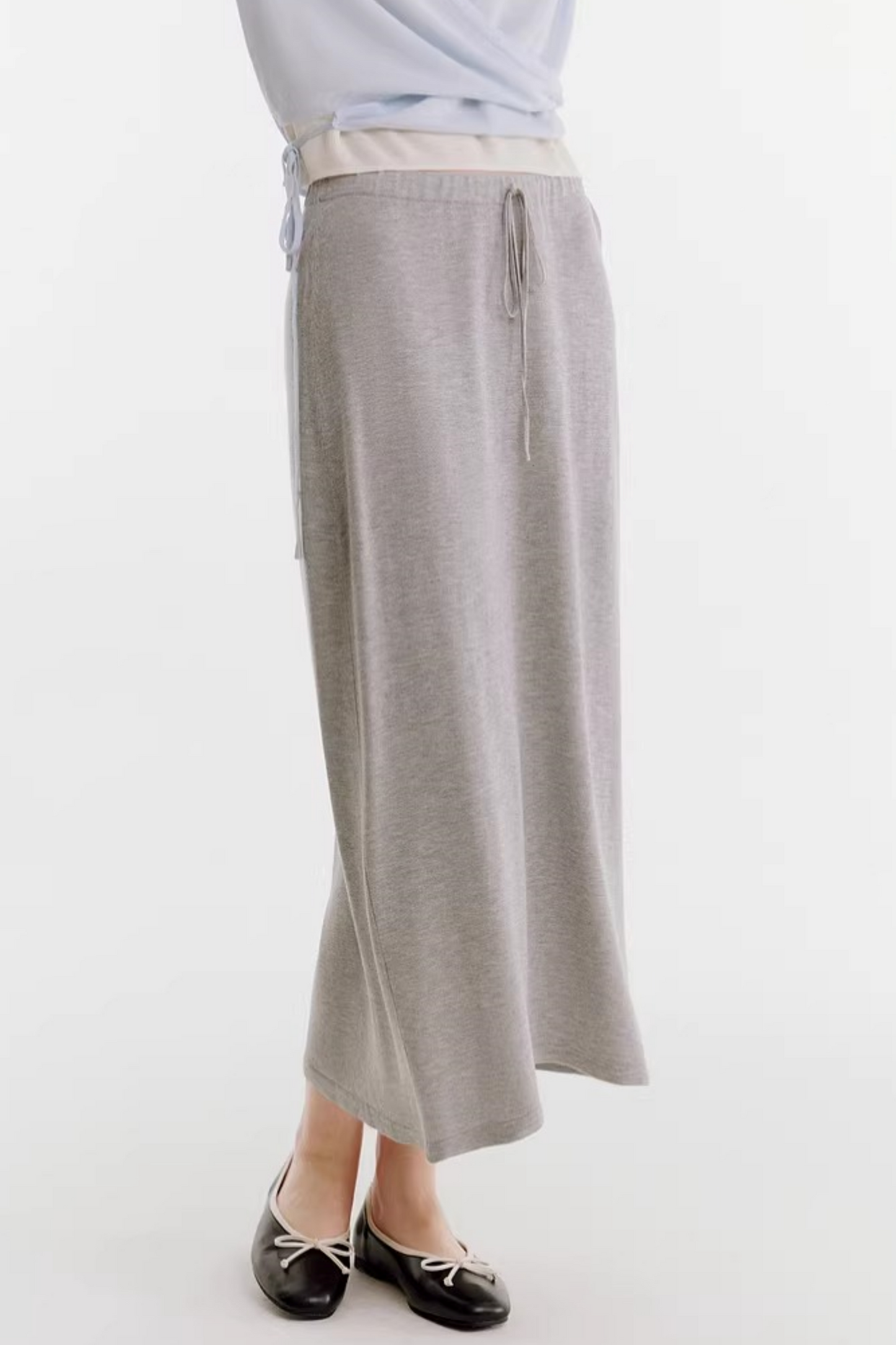 Gonna in maglia drappeggiata Lyocell