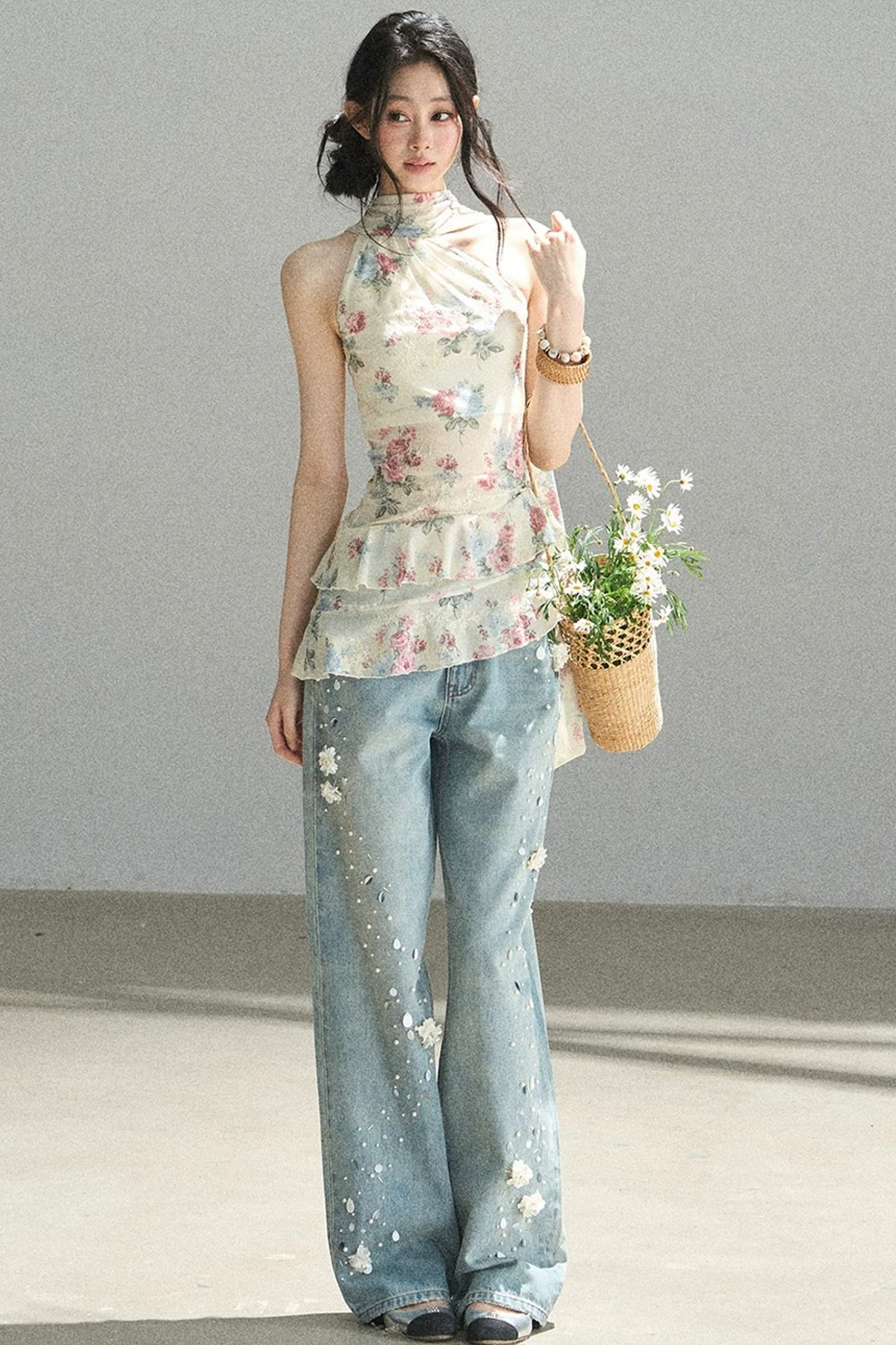 Floral Off-Shoulder Summer Dress Set-Up