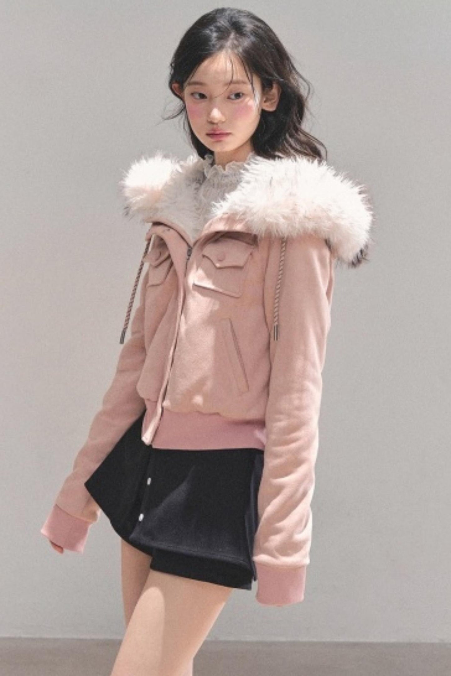 Winter Plush Hooded Coat