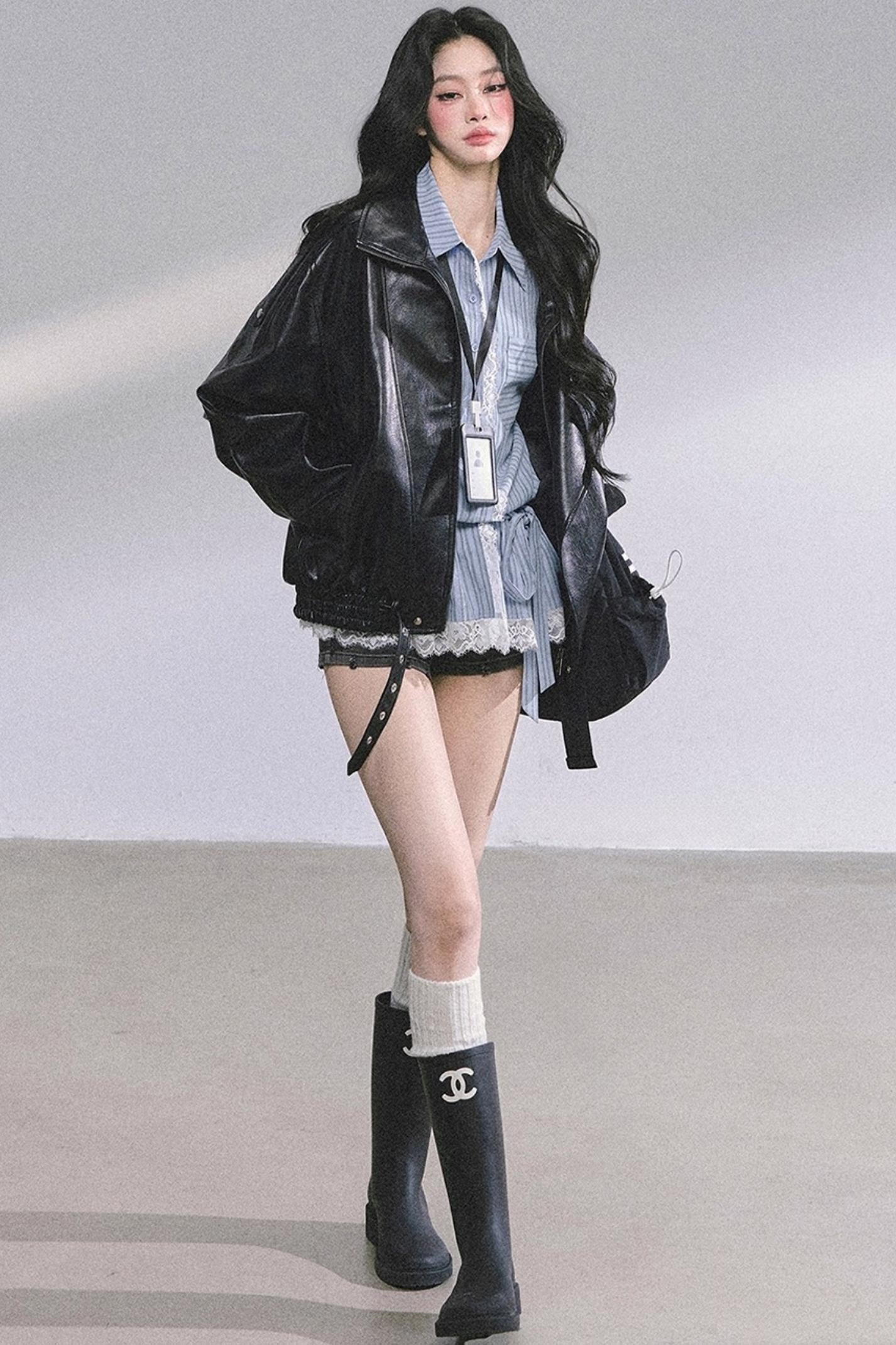 French Lace Stripe Shirt Set-Up