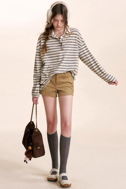 Retro Color-Blocked Polo T-Shirt