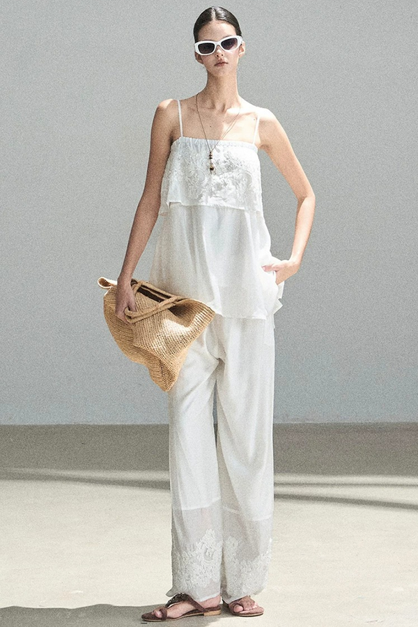 French Chiffon Lace Top Set-Up