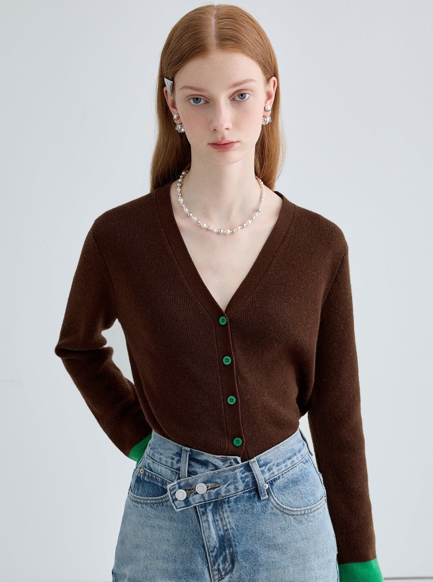 Color-Blocked Bottom Knit Top