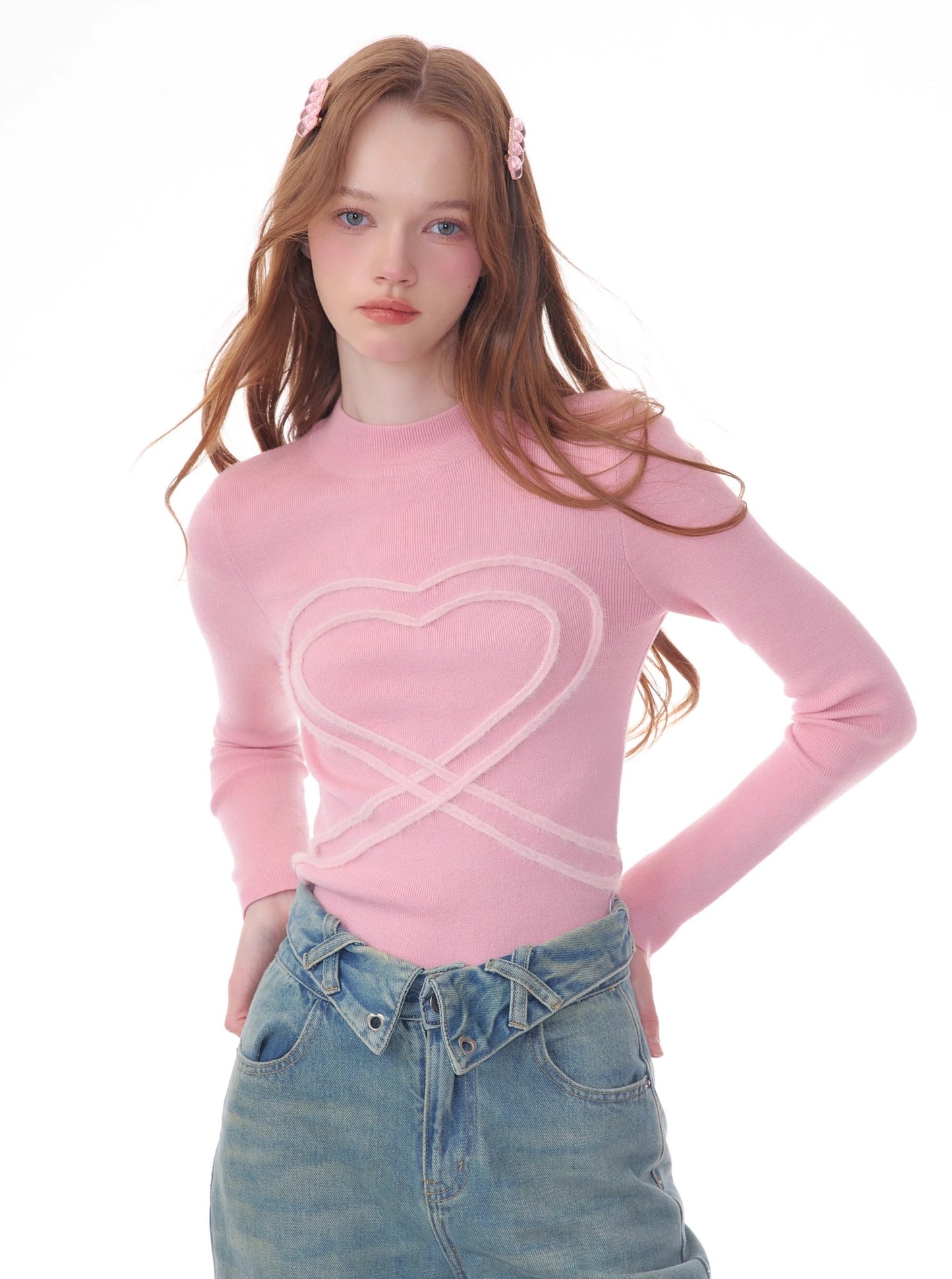 Thickened slim knitted top