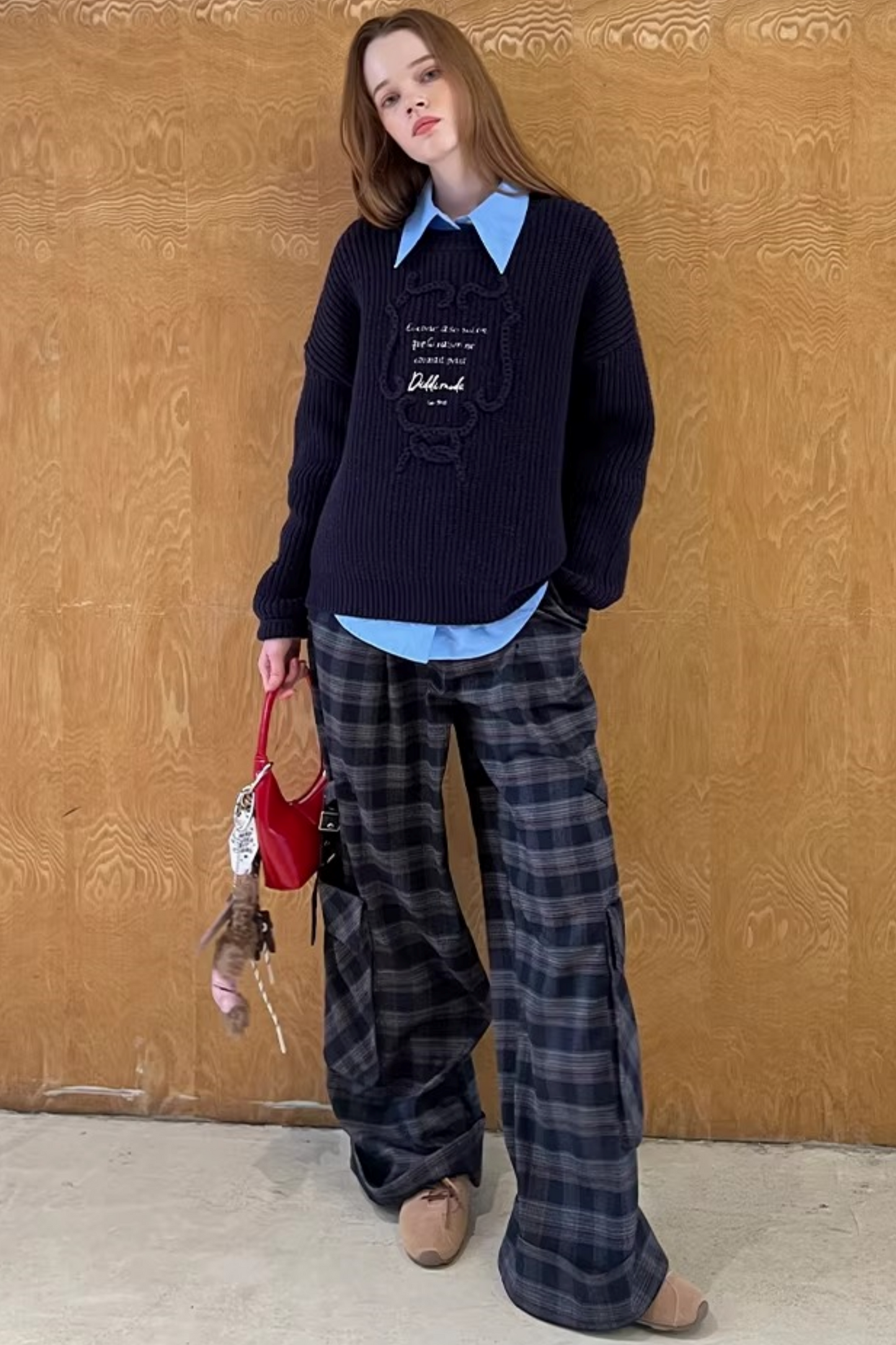 Knitted Two-Piece Sweater Pants Set