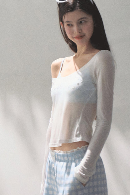 Stretch Chambray Camisole Set