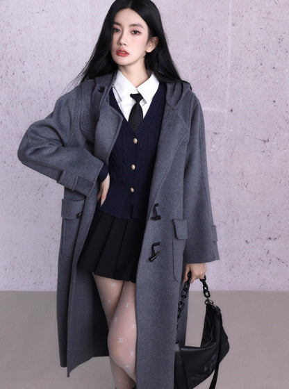 Horn button double-sided Coat