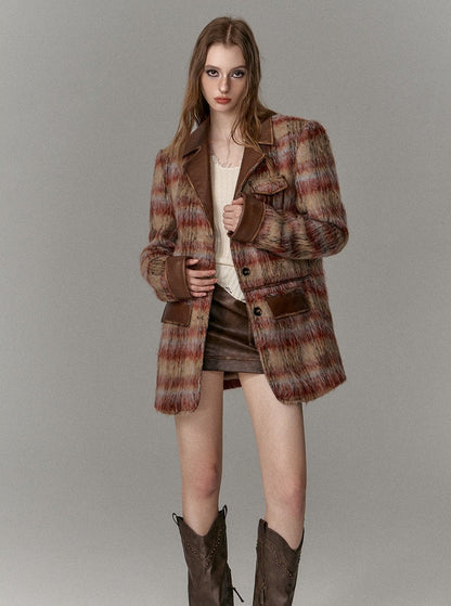 Vintage Check Suit Tweed Jacket