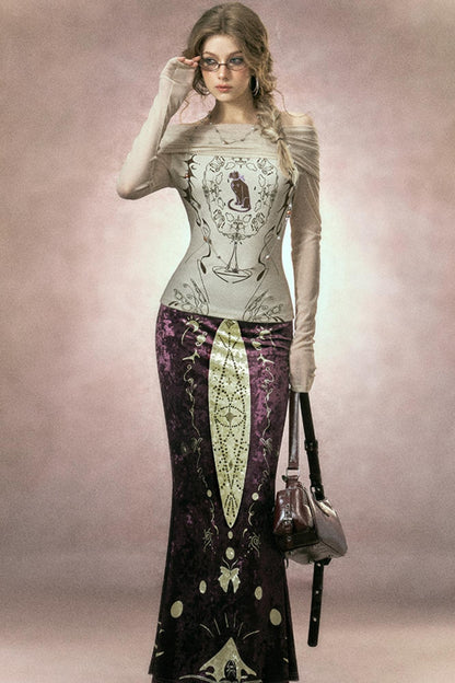 Hand-Painted Star-Wishing Blouse