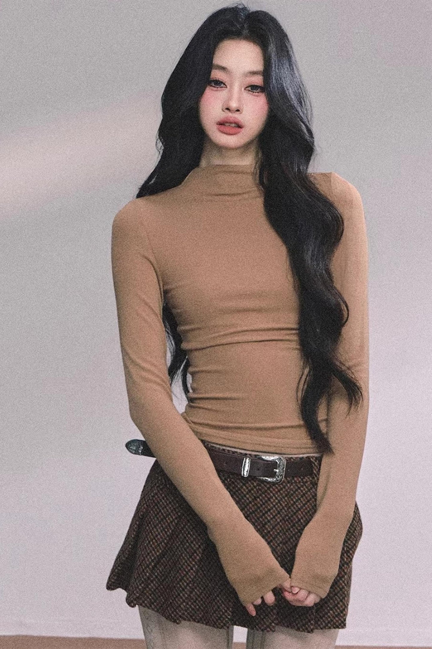 Maple Leaf Knit Sweater Cape Set-Up