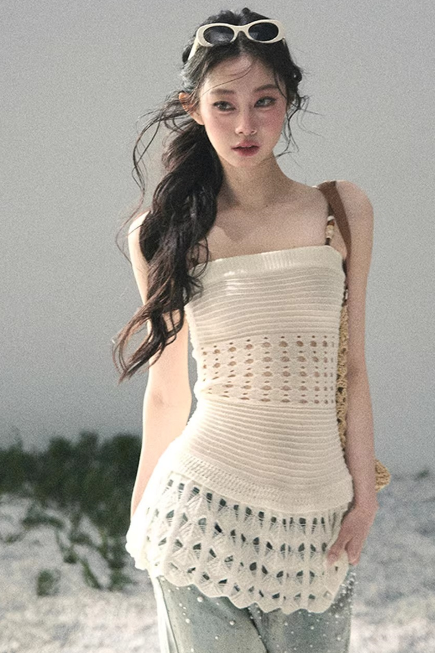 Knitted Hollow-Out Summer Top