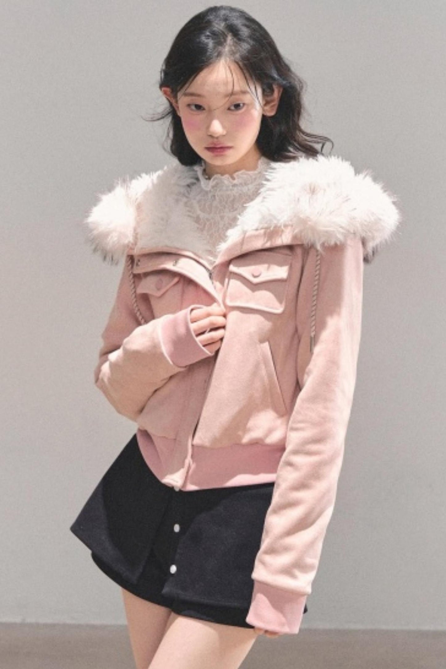 Winter Plush Hooded Coat