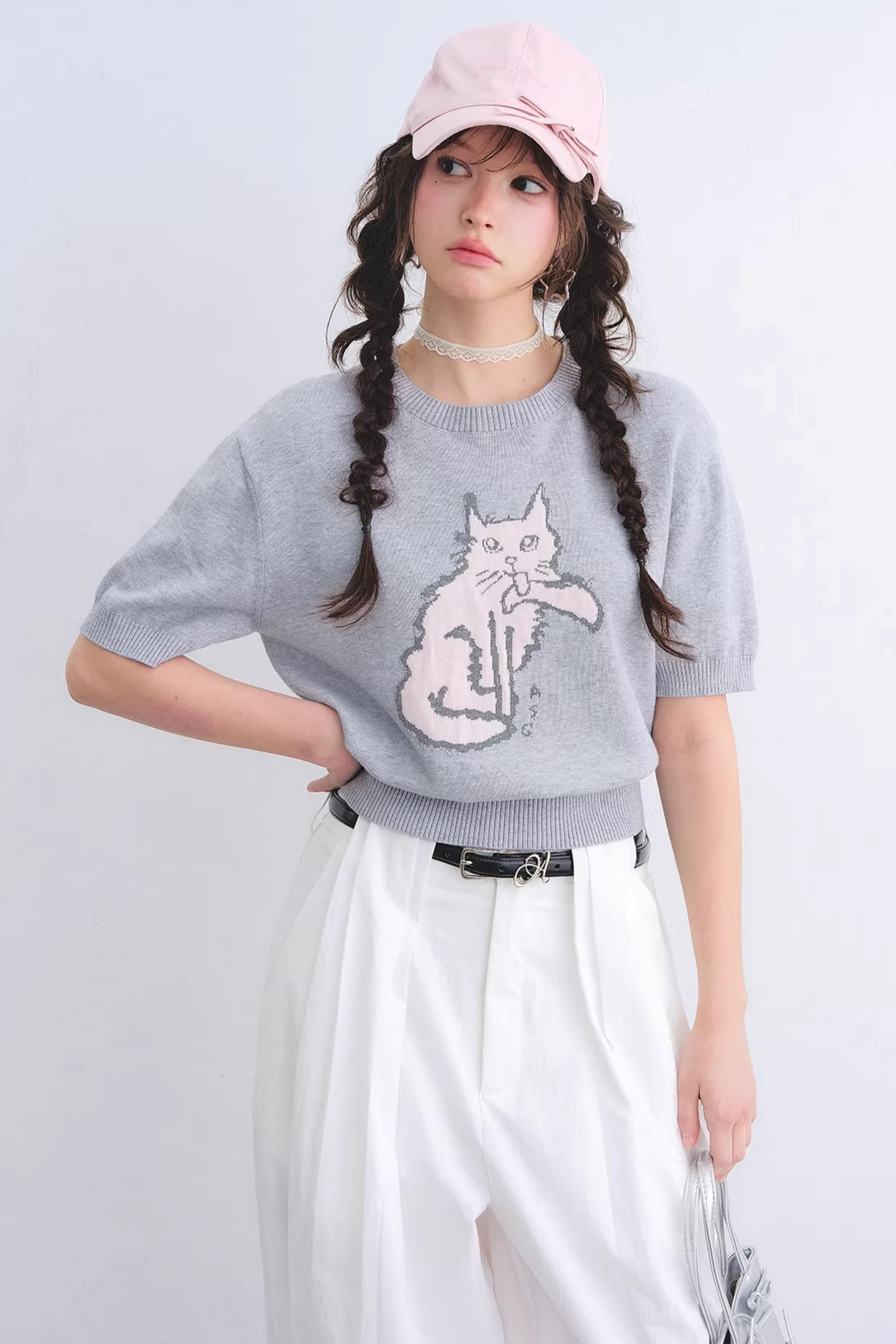 Completo camicia a quadri con orlo grezzo