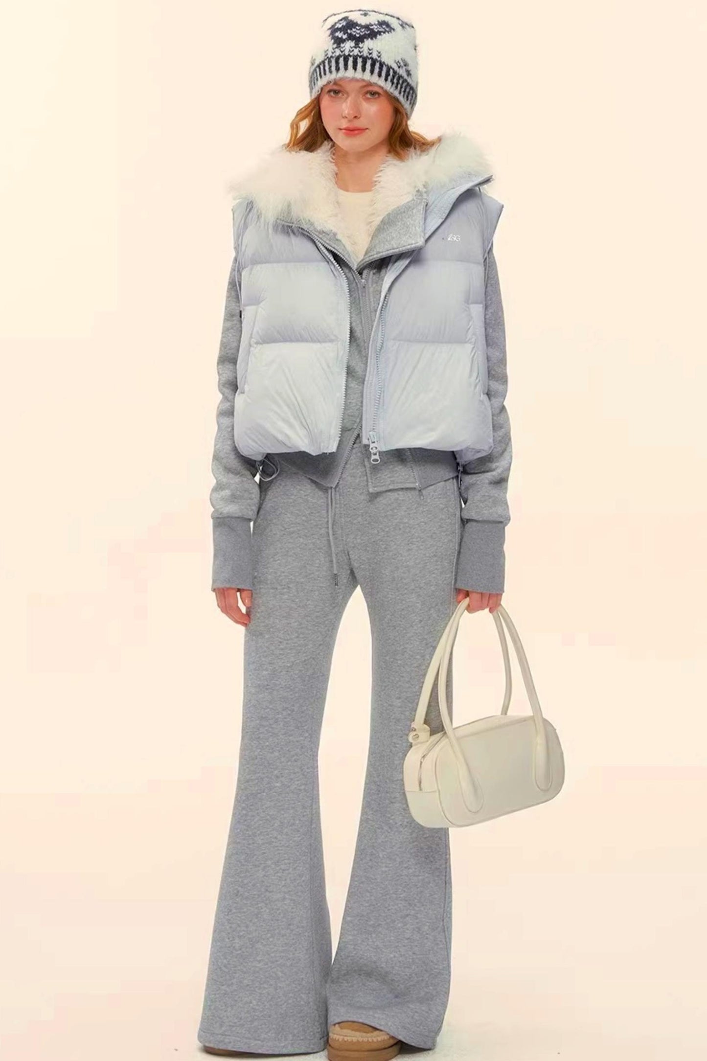 Retro Fleece Hooded Jacket Set-Up