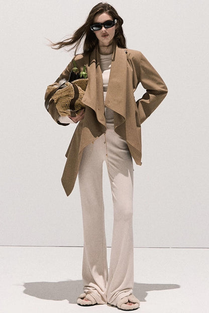 Soft Crewneck Knitwear Trouser Set-Up