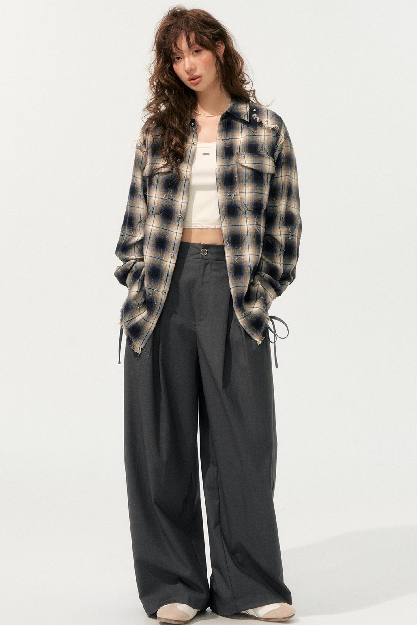 Loose Drape Straight Pants