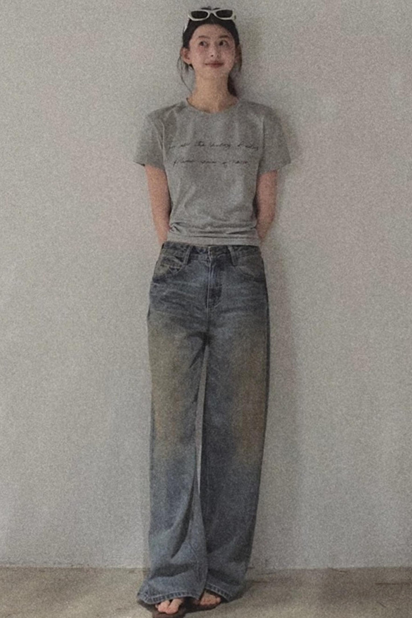 Vintage Hand-Painted Jeans Set