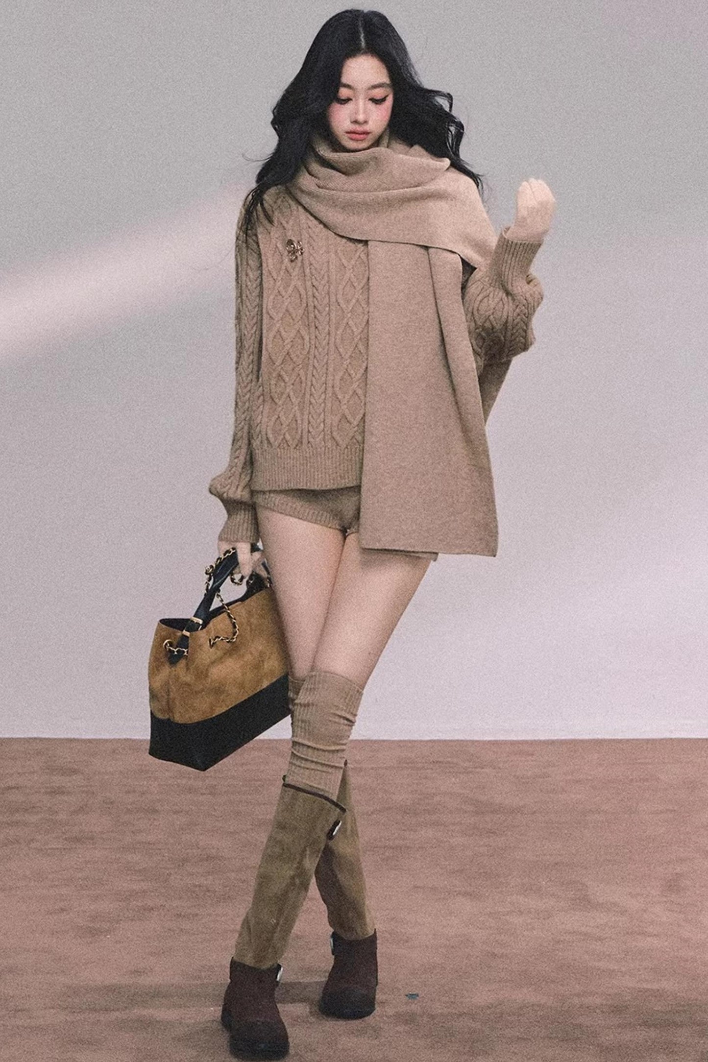 Zurich Knit Sweater Shorts Set-Up