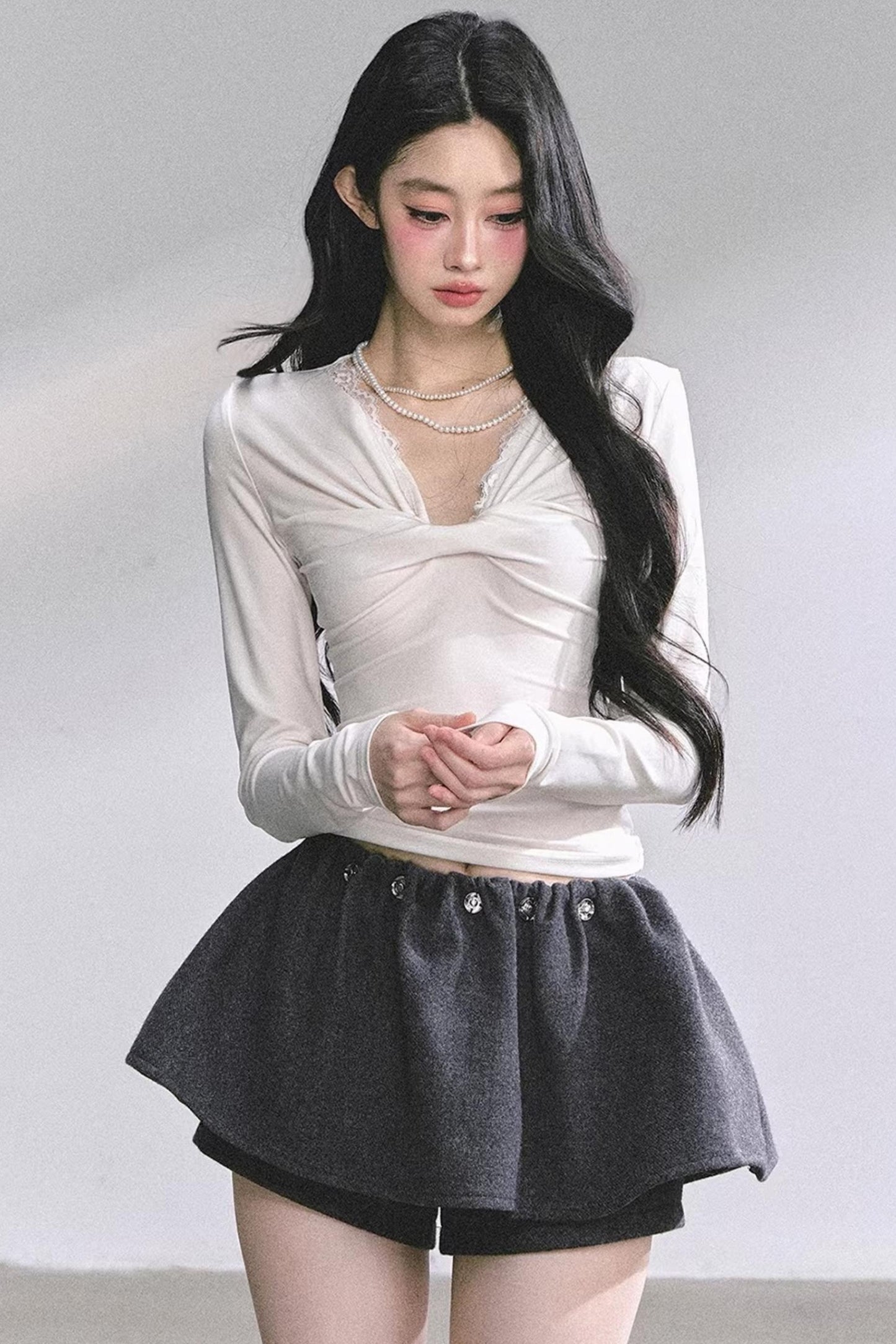 Ancient White Moonlight Lace Top