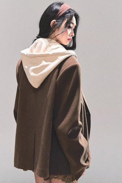 Minimalist Hooded Blazer