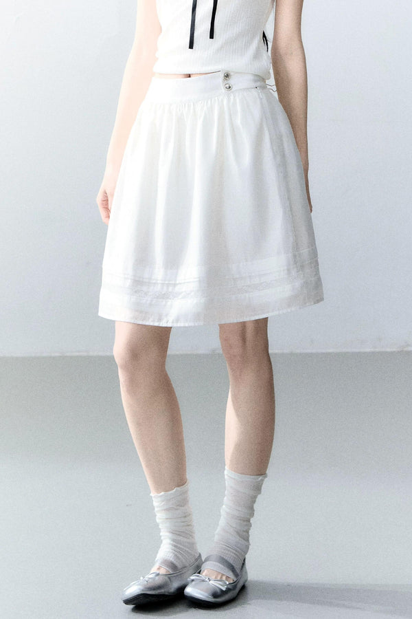 Tencel A-Line Midi Skirt